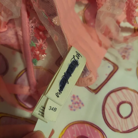 For Love And Lemons Pink Floral Embroidered Bra - Picture 3 of 3